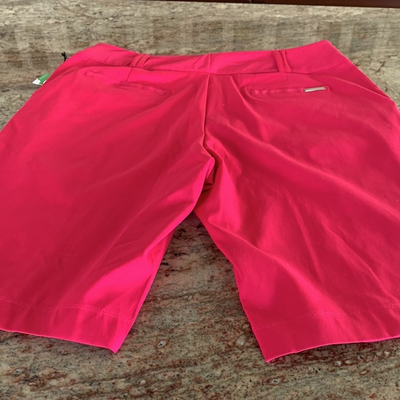 Size 14 Tail shorts, 21” out seam short with front fold, pink punch color, nwt - Picture 8 of 9